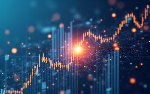 An abstract image representing data analysis and graphs.
